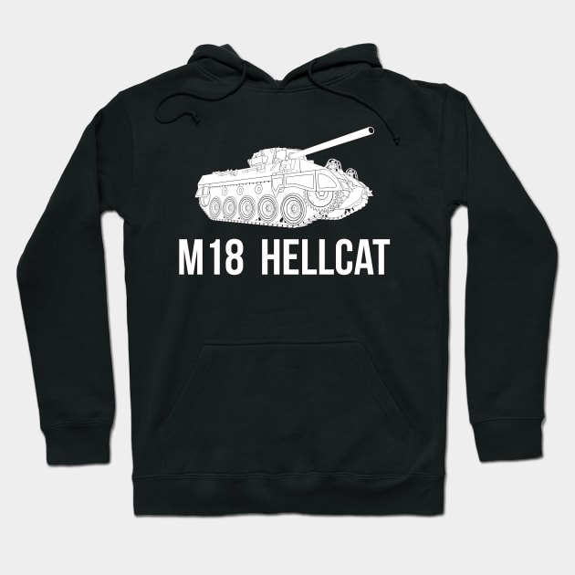 M18 Hellcat tank destroyer USA Hoodie by FAawRay